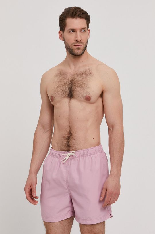 Plavkové šortky Selected Homme sýto ružová