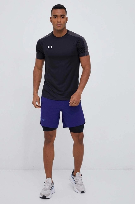 Under Armour szorty do biegania Launch fioletowy