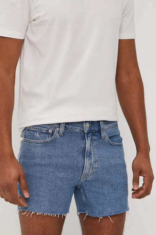 niebieski Calvin Klein Jeans Szorty jeansowe J30J319209.4891 Męski