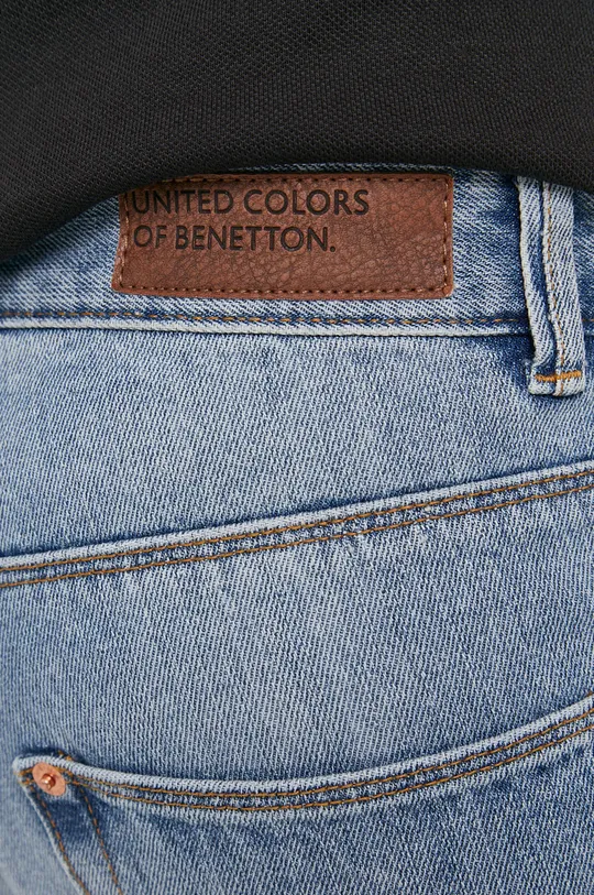 modrá Rifľové krátke nohavice United Colors of Benetton