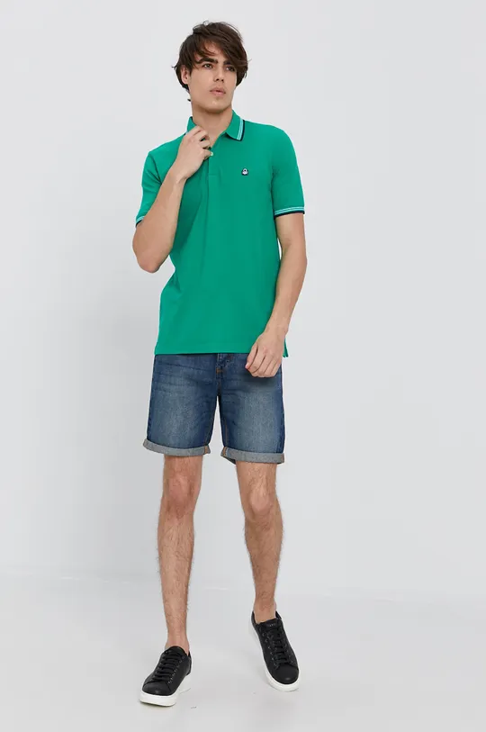 Kratke hlače iz jeansa United Colors of Benetton modra