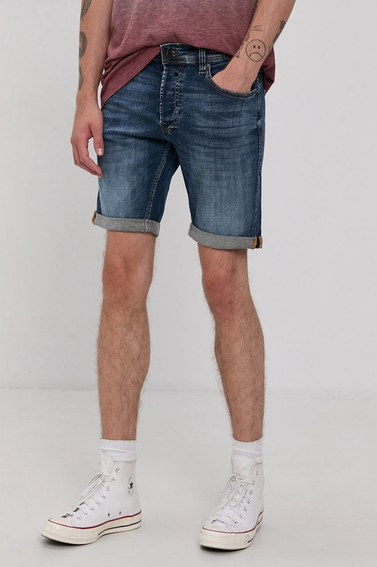 granatowy Jack & Jones Szorty jeansowe Męski