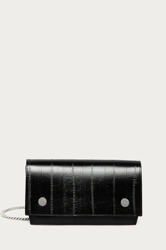 čierna AllSaints - Kožená listová kabelka Dámsky