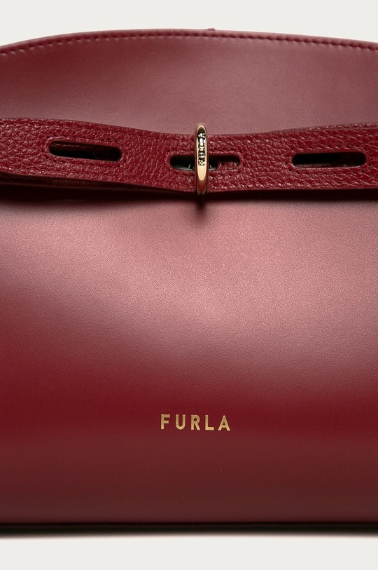 Furla - Torebka skórzana Margherita bordowy