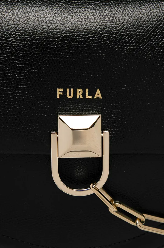 Furla - Kožená kabelka čierna