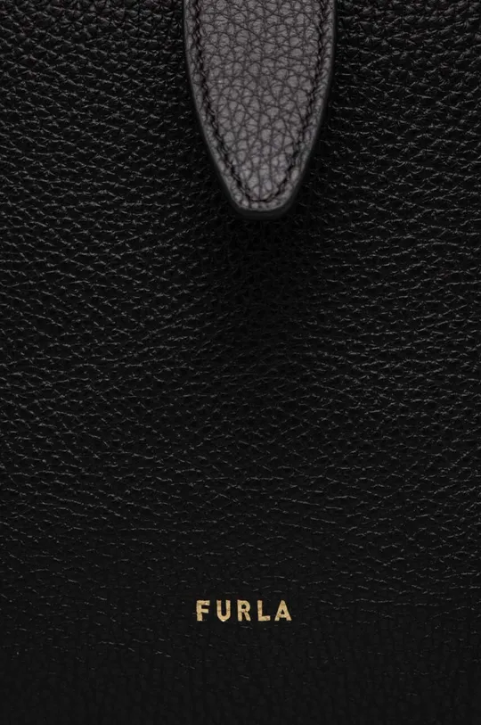crna Furla - Kožna torbica Net