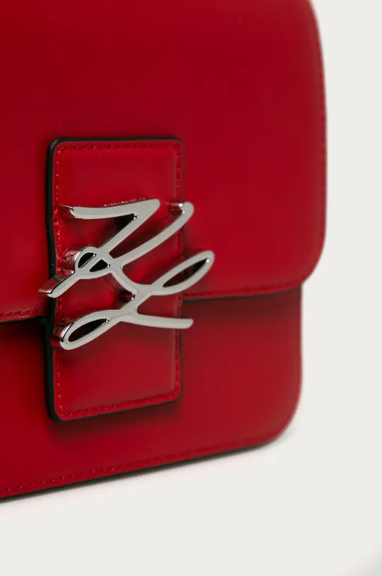 κόκκινο Karl Lagerfeld - Δερμάτινη τσάντα