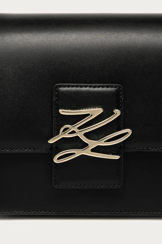 Karl Lagerfeld - Δερμάτινη τσάντα μαύρο