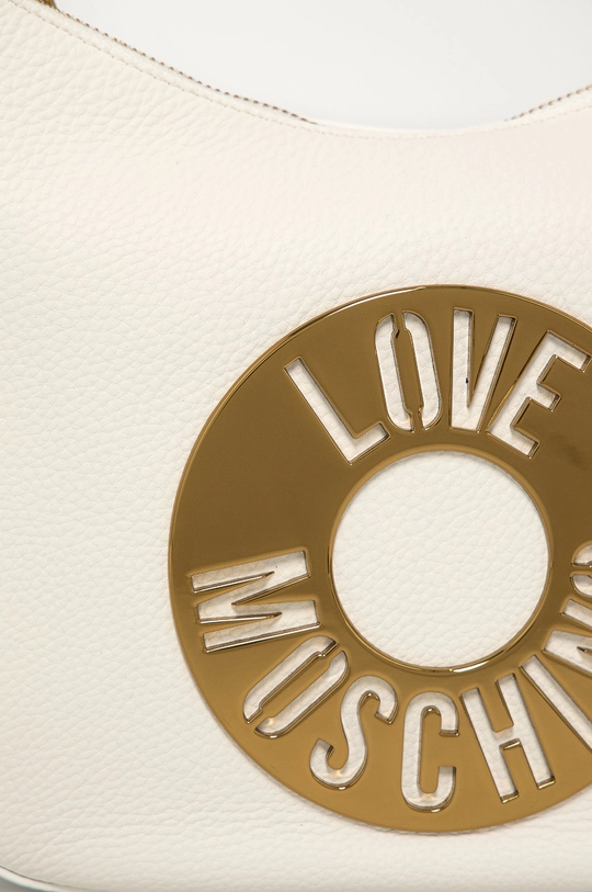 Kožená kabelka Love Moschino biela