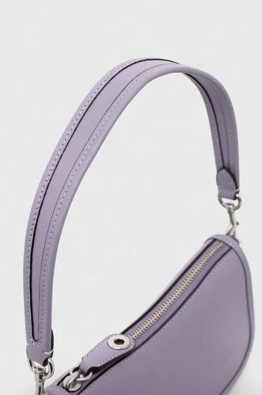фиолетовой Coach кожаная сумочка