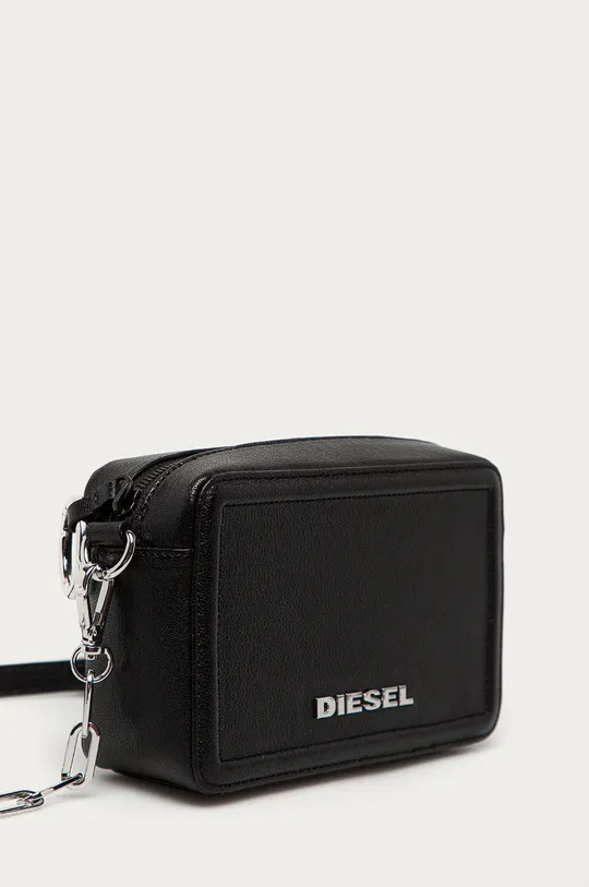 Kožená kabelka Diesel čierna