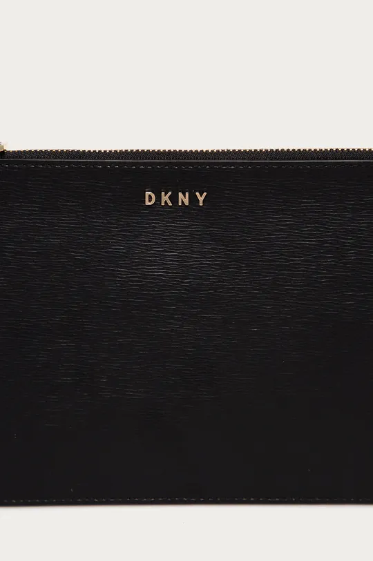 Dkny - Δερμάτινη τσάντα μαύρο