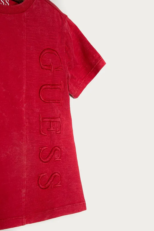 Guess - T-shirt dziecięcy 92-122 cm czerwony