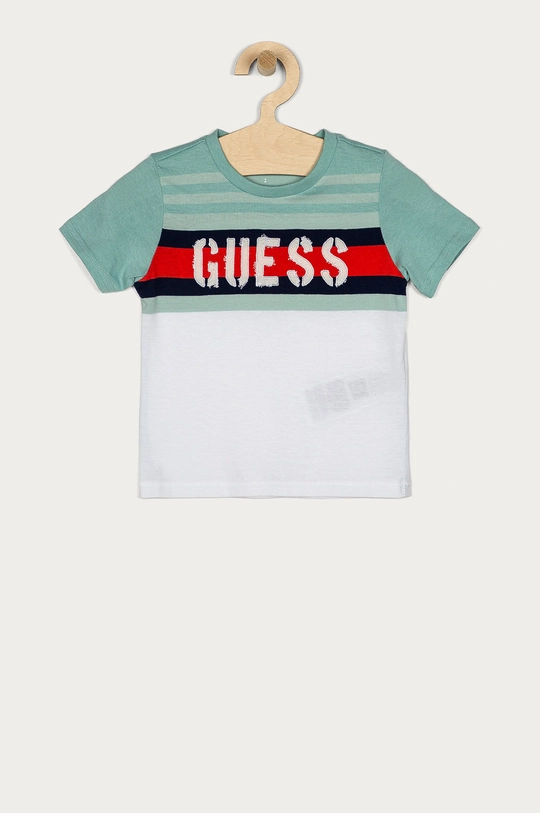 turkusowy Guess T-shirt dziecięcy Chłopięcy