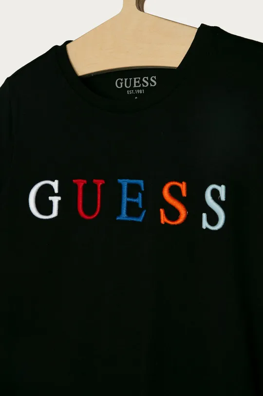 Guess - T-shirt dziecięcy 116-175 cm czarny
