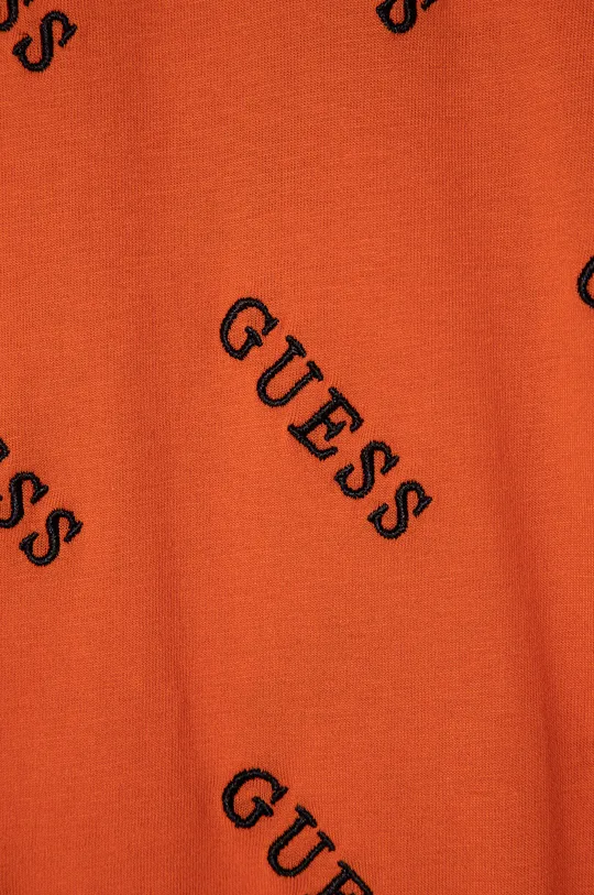 Guess T-shirt dziecięcy pomarańczowy