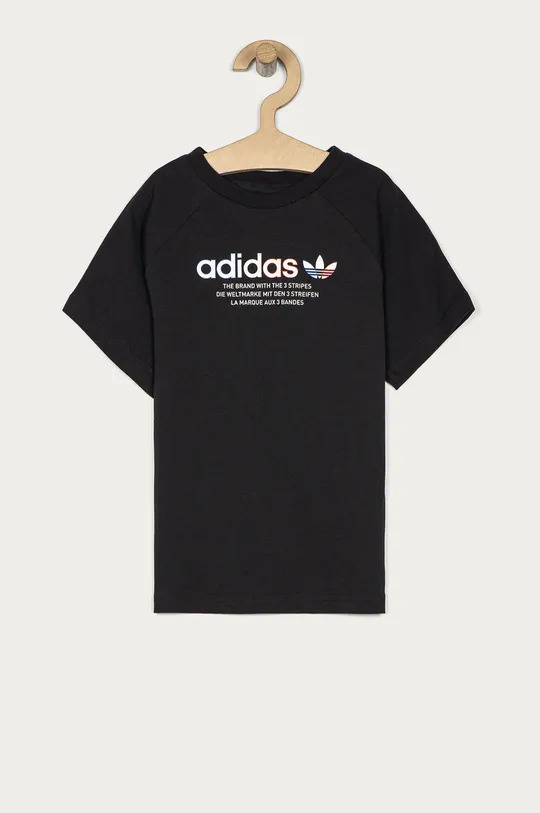 czarny adidas Originals - T-shirt dziecięcy 104-128 cm GN7427 Chłopięcy