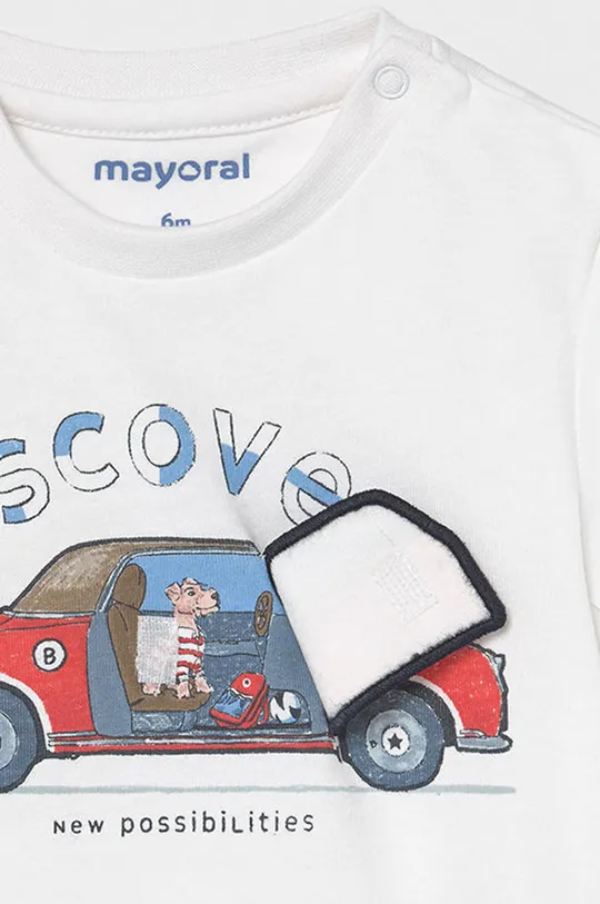 biały Mayoral - T-shirt dziecięcy
