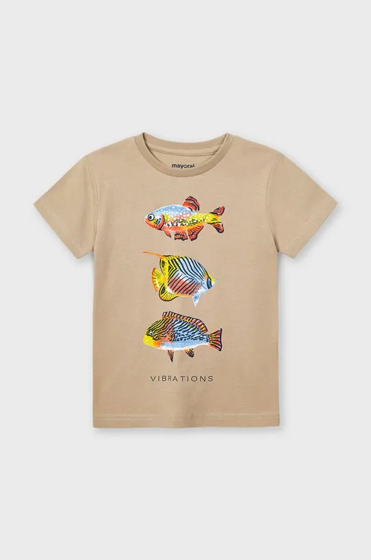 beżowy Mayoral - T-shirt dziecięcy Chłopięcy