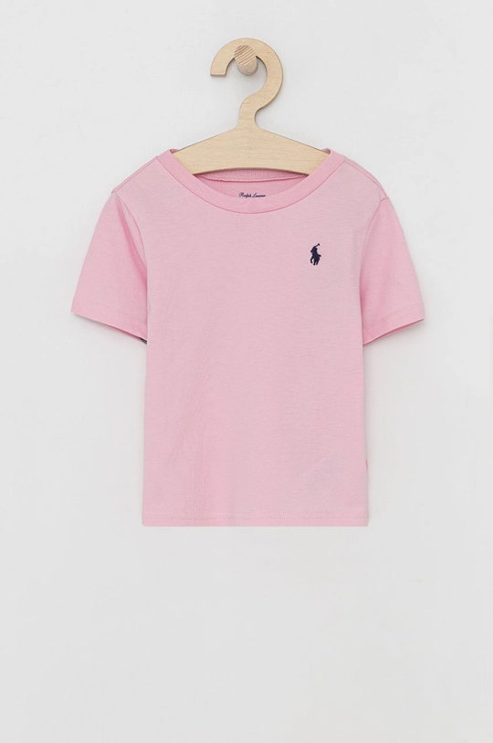 różowy Polo Ralph Lauren T-shirt bawełniany dziecięcy 320674984007 Chłopięcy