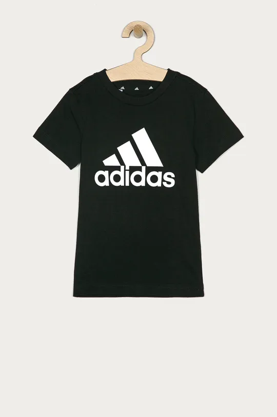 črna adidas otroška kratka majica 104-176 cm Fantovski