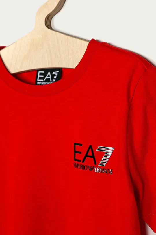 EA7 Emporio Armani - T-shirt dziecięcy 104-164 cm 3KBT51.BJ02Z czerwony