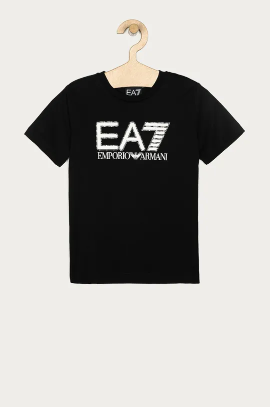 czarny EA7 Emporio Armani - T-shirt dziecięcy 104-152 cm 3KBT53.BJ02Z Chłopięcy