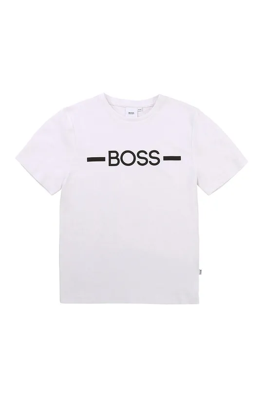 biały Boss - T-shirt dziecięcy J25G97.114.150 Chłopięcy