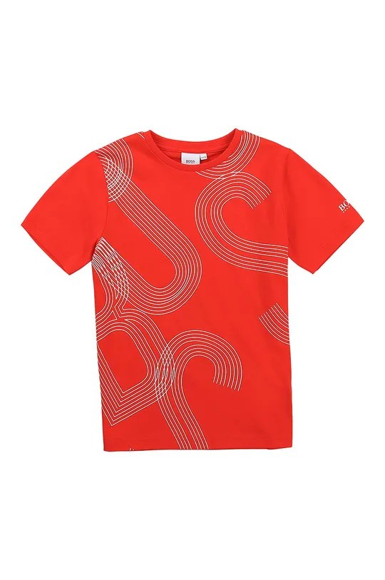 czerwony Boss - T-shirt dziecięcy J25G98.114.150 Chłopięcy