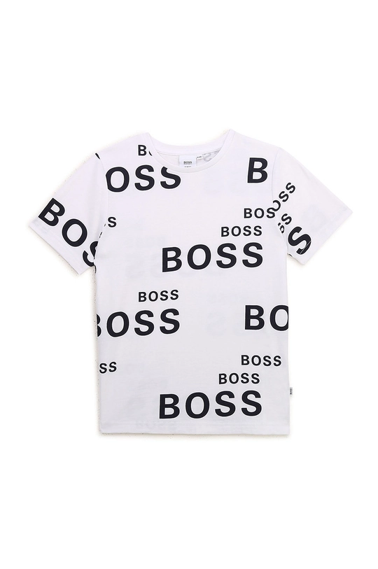 biały Boss T-shirt dziecięcy J25G95.114.150 Chłopięcy