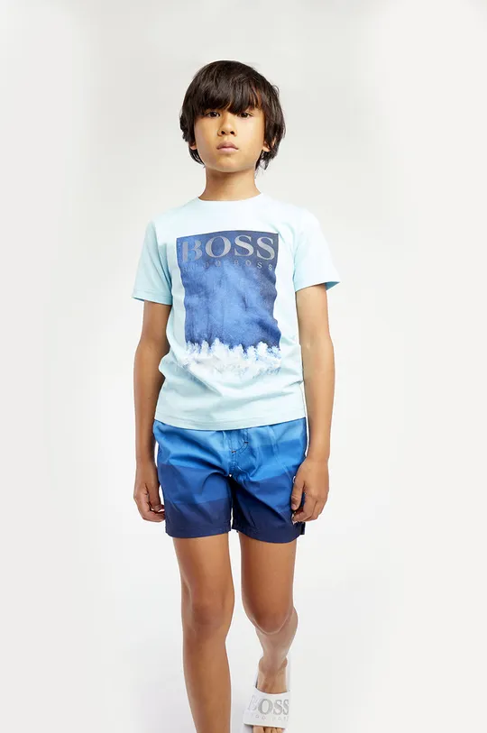 niebieski Boss - T-shirt dziecięcy J25L05.162.174 Chłopięcy