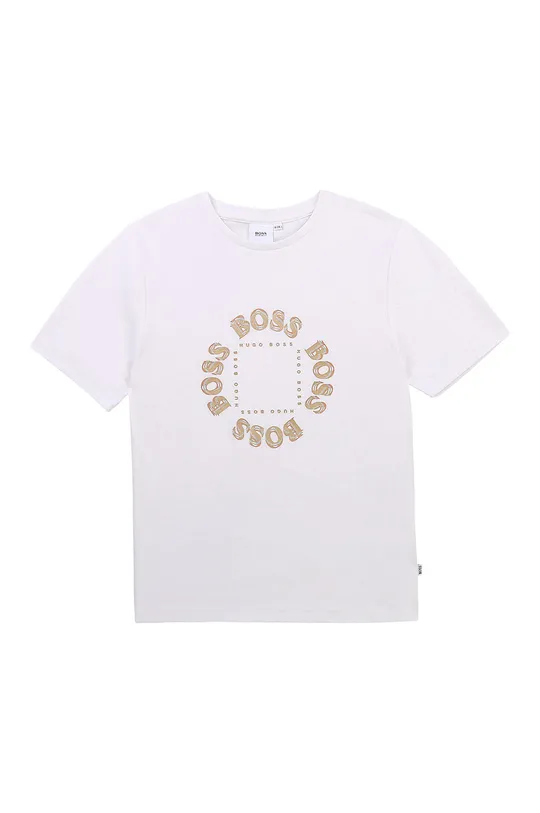 biały Boss - T-shirt dziecięcy J25G93.114.150 Chłopięcy