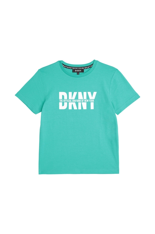 turkusowy Dkny - T-shirt dziecięcy 162-174 cm D25D26.162.174 Chłopięcy