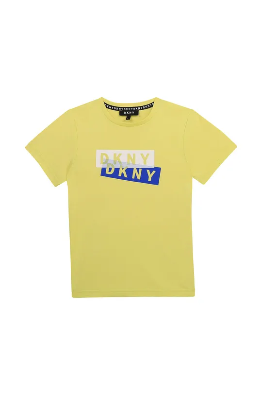 żółty Dkny T-shirt dziecięcy D25D27.102.108 Chłopięcy