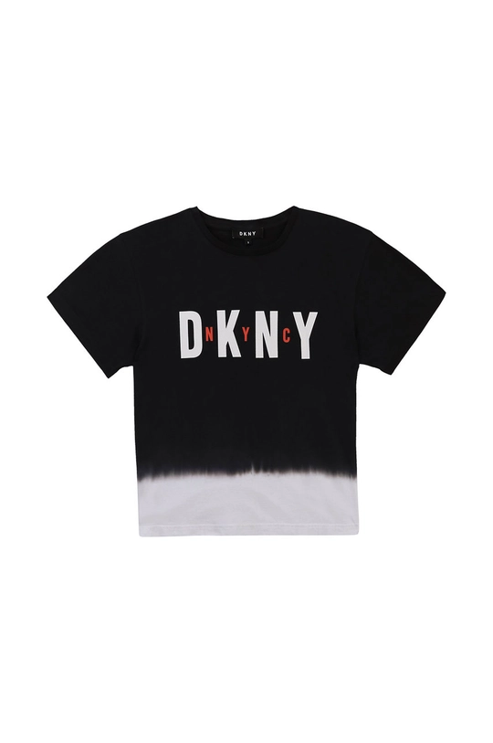 czarny Dkny T-shirt dziecięcy D25D34.102.108 Chłopięcy