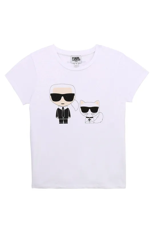 biały Karl Lagerfeld - T-shirt dziecięcy Z15297.156.162 Chłopięcy