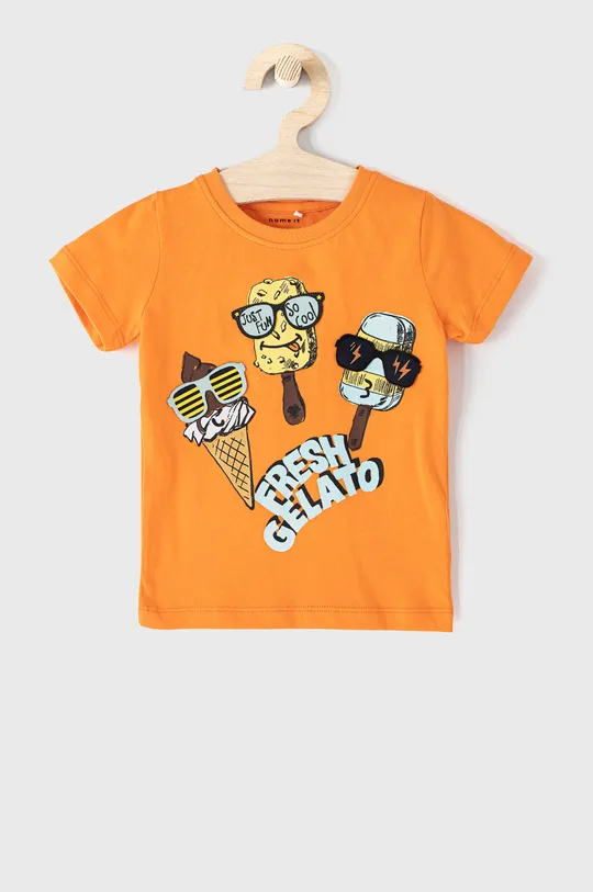 oranžová Name it - Detské tričko 80-110 cm Chlapčenský