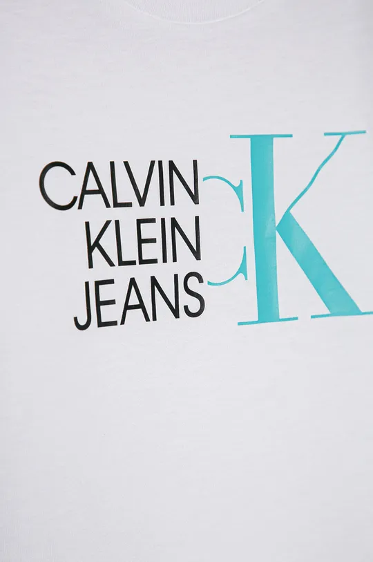 Calvin Klein Jeans - T-shirt dziecięcy 104-176 cm. IB0IB00849.4891 biały