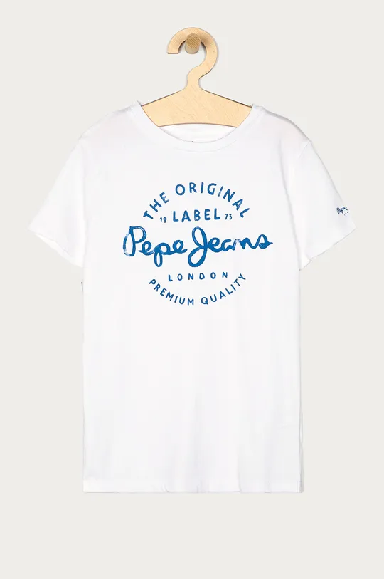 biały Pepe Jeans T-shirt dziecięcy Chłopięcy