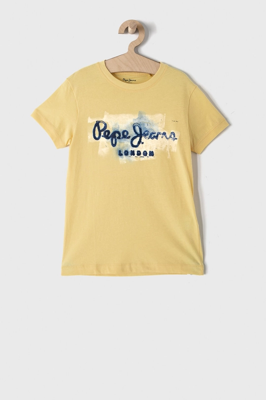 żółty Pepe Jeans T-shirt dziecięcy Golders 104-180 cm Chłopięcy