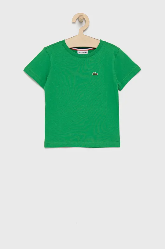 zielony Lacoste T-shirt dziecięcy TJ1442 Chłopięcy