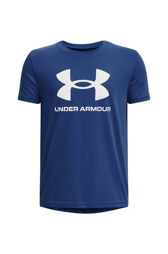 niebieski Under Armour t-shirt bawełniany dziecięcy Chłopięcy