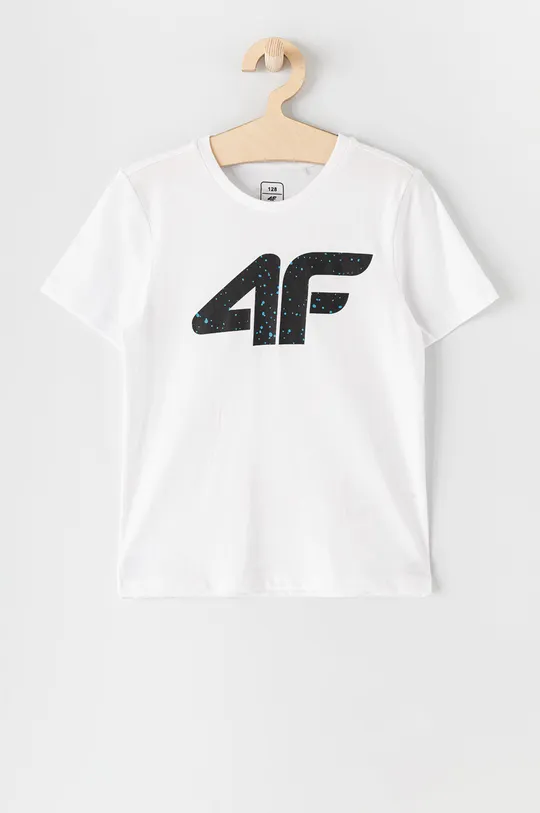biały 4F T-shirt dziecięcy Chłopięcy
