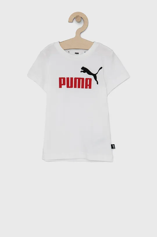 biały Puma T-shirt dziecięcy 586985 Chłopięcy