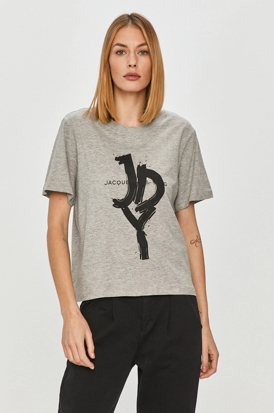 szary Jacqueline de Yong - T-shirt Damski