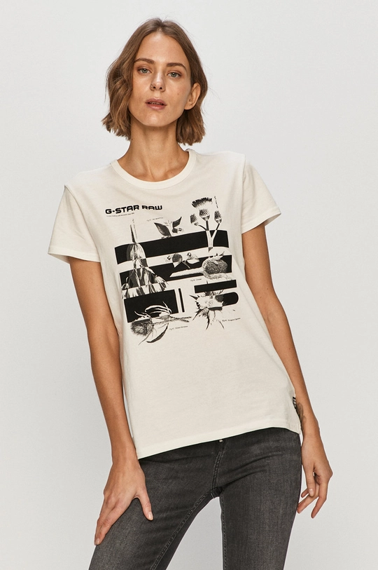 biały G-Star Raw - T-shirt D18534.336.111