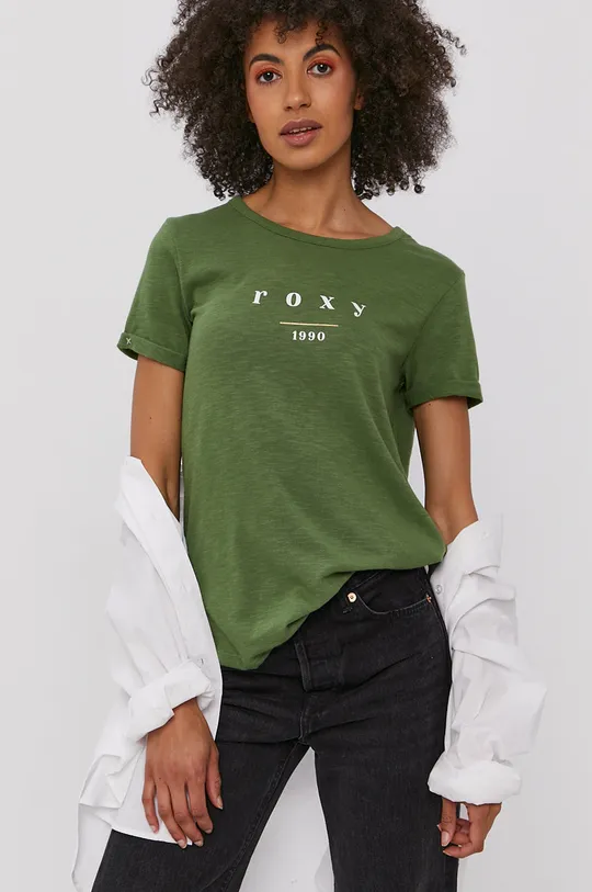 zielony Roxy T-shirt Damski