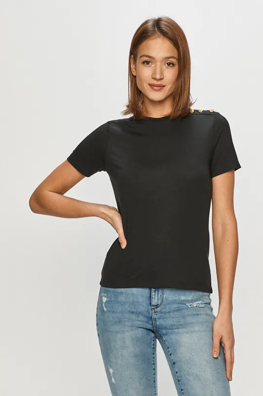 czarny Jacqueline de Yong - T-shirt Damski