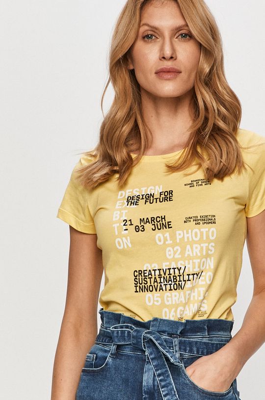jasny żółty Jacqueline de Yong - T-shirt