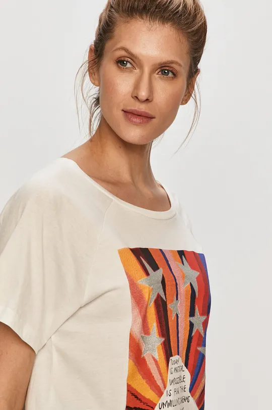 beżowy Jacqueline de Yong - T-shirt